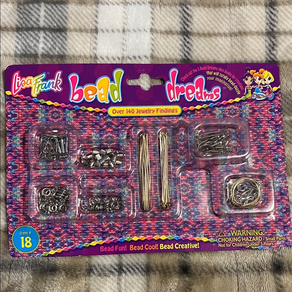 Vintage Lisa Frank Colorful Bead Dreams Set
